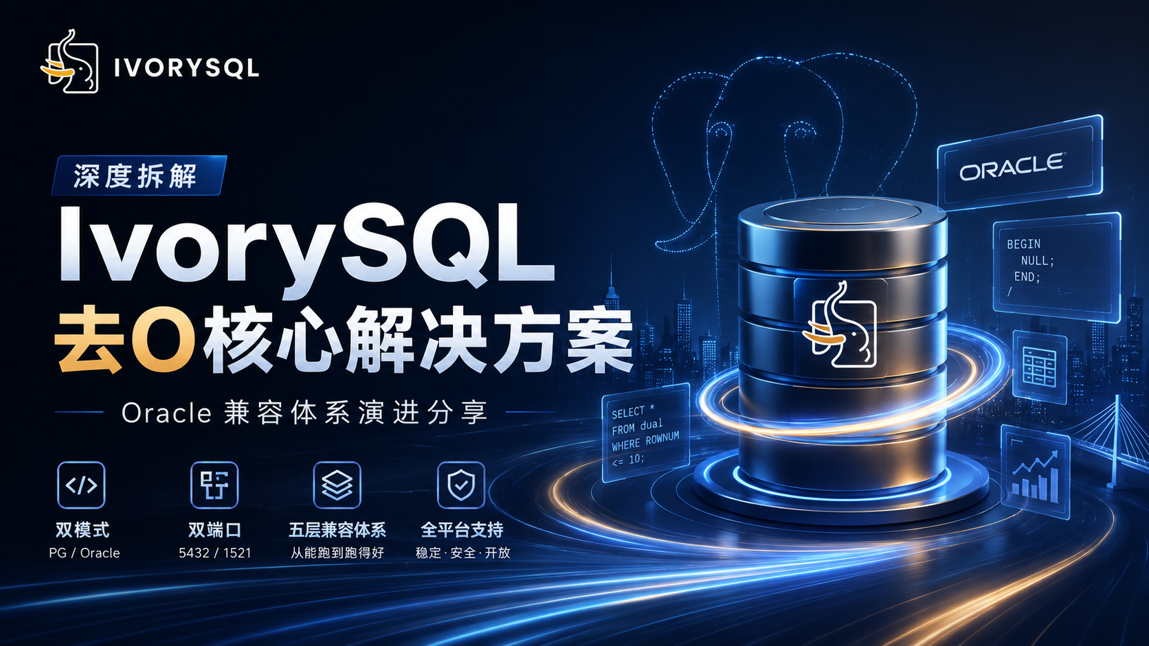 深度拆解 IvorySQL 去 O 核心解决方案